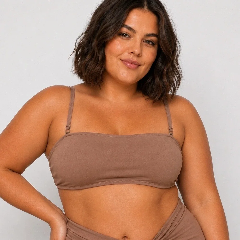SKIMS Shaping Swim Bandeau‎ Top Sienna Womens 3X